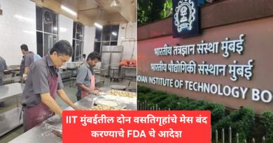 IIT मुंबईतील दोन वसतिगृहांचे मेस बंद करण्याचे FDA चे आदेश